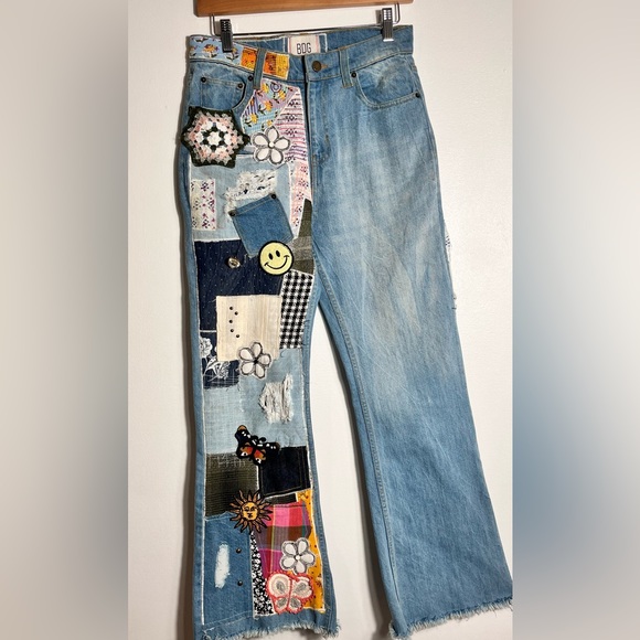 BDG URBAN OUTFITTERS PATCHWORK JEANS SIZE 27 - Picture 2 of 11